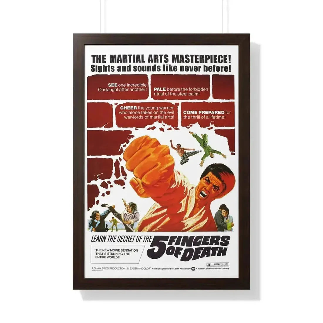 5 FINGERS OF DEATH 1972 - Framed Movie Poster - The Sticker Space