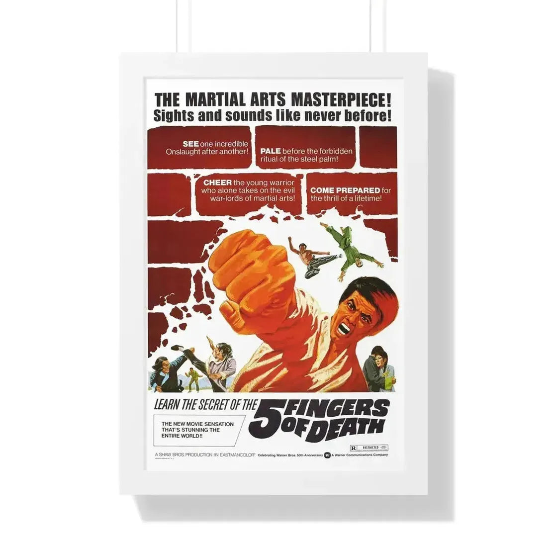 5 FINGERS OF DEATH 1972 - Framed Movie Poster - The Sticker Space