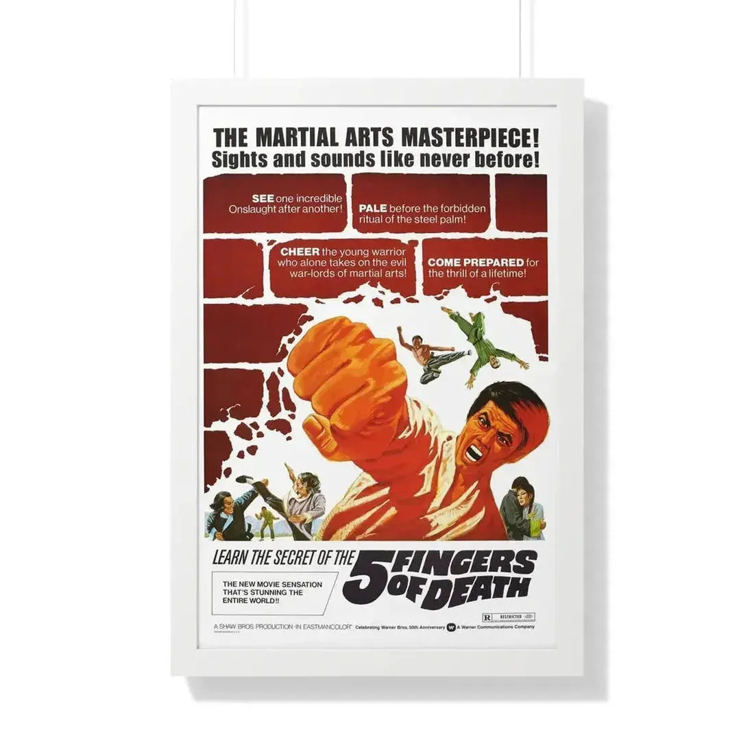 5 FINGERS OF DEATH 1972 - Framed Movie Poster - The Sticker Space