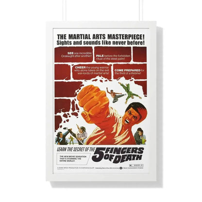 5 FINGERS OF DEATH 1972 - Framed Movie Poster - The Sticker Space
