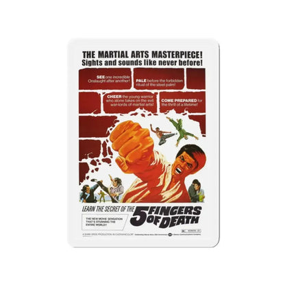 5 FINGERS OF DEATH 1972 Movie Poster - Refrigerator Magnet - The Sticker Space