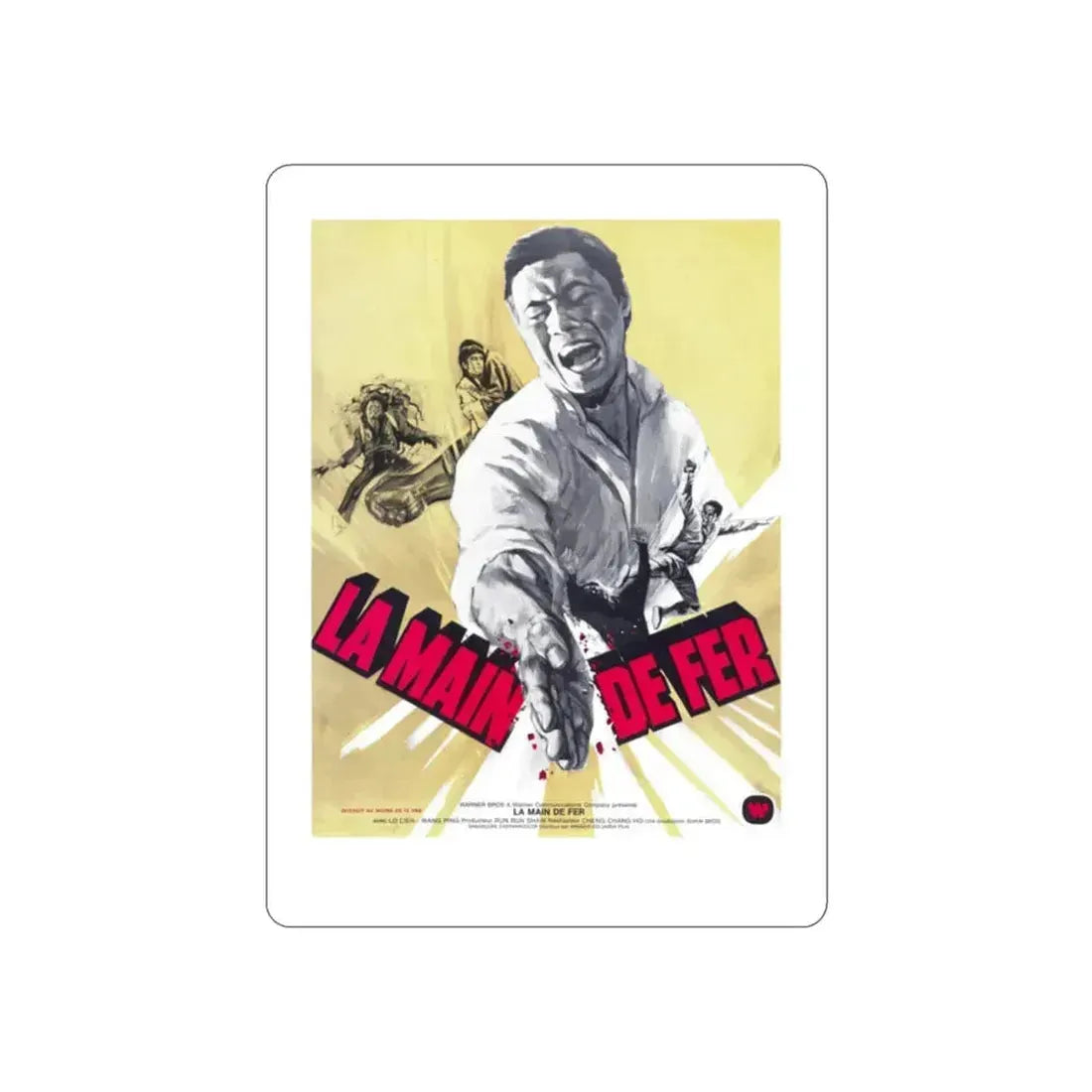 5 FINGERS OF DEATH (FRENCH) 1972 Movie Poster STICKER Vinyl Die-Cut Decal 2 Inch - The Sticker Space