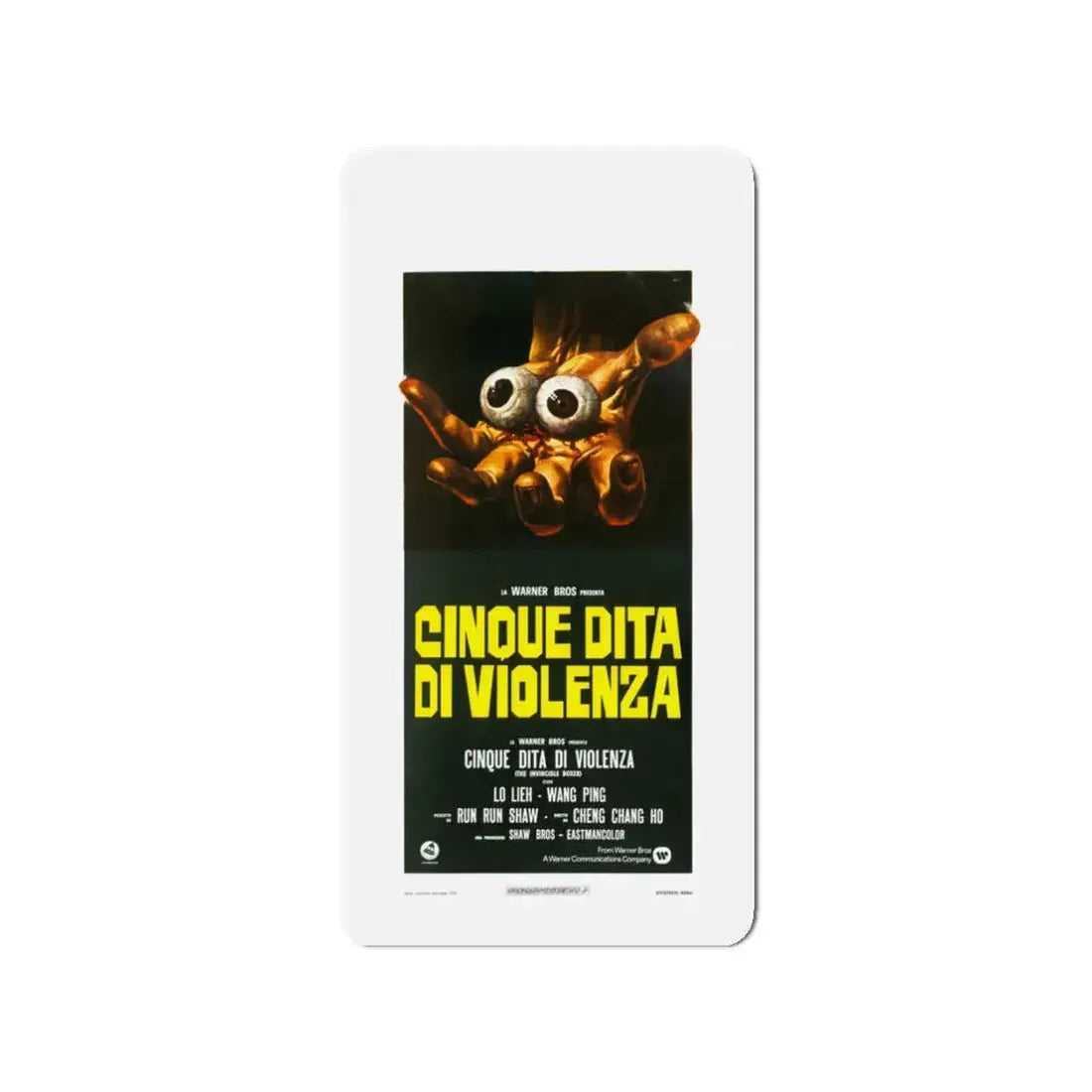 5 FINGERS OF DEATH (ITALIAN) 1972 Movie Poster - Refrigerator Magnet - The Sticker Space