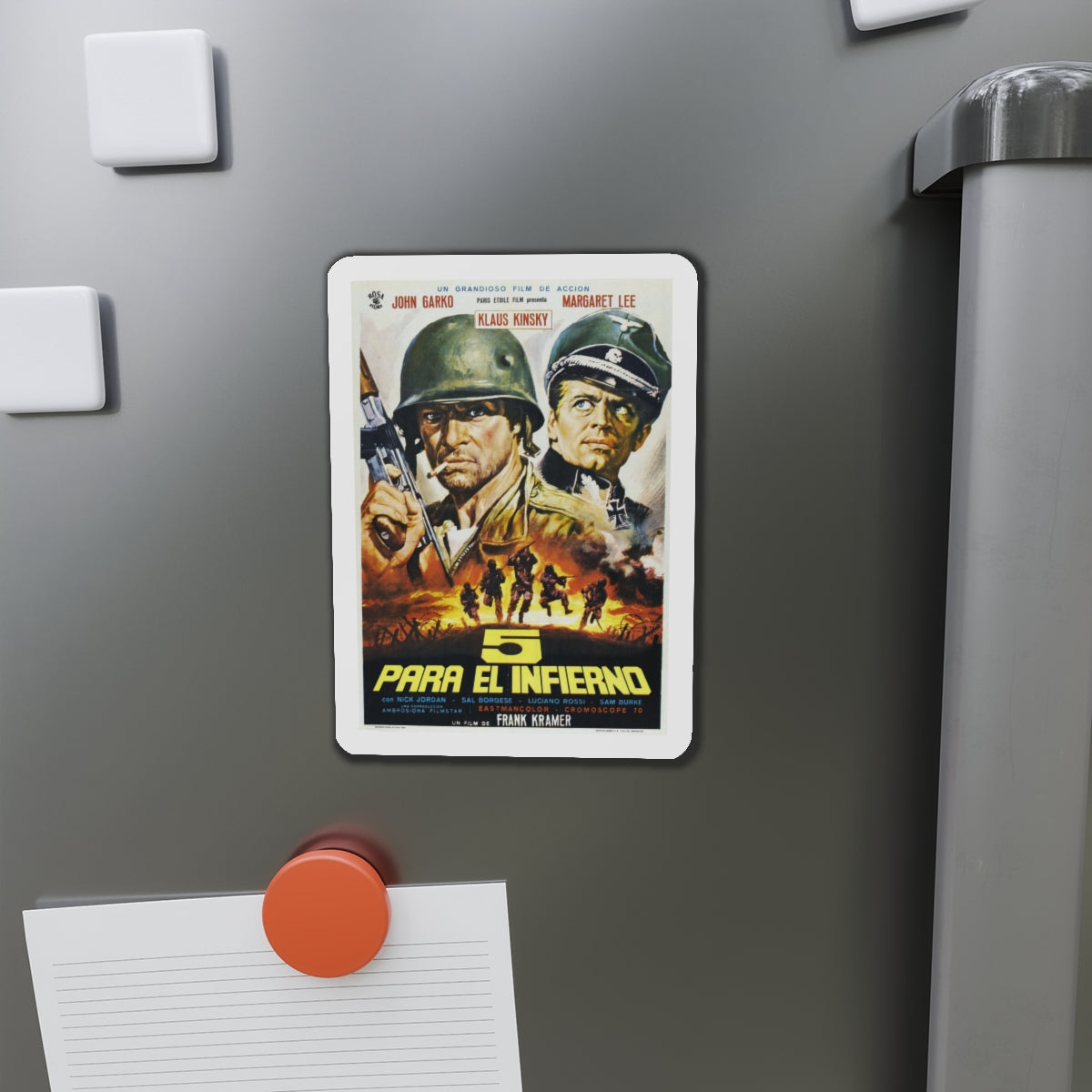 5 FOR HELL 1969 Movie Poster - Die-Cut Magnet-The Sticker Space