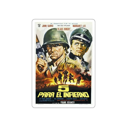 5 FOR HELL 1969 Movie Poster STICKER Vinyl Die-Cut Decal 6 Inch - The Sticker Space