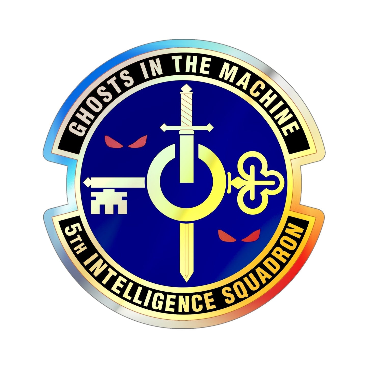 5 Intelligence Squadron ACC (U.S. Air Force) Holographic STICKER Die-Cut Vinyl Decal-5 Inch-The Sticker Space