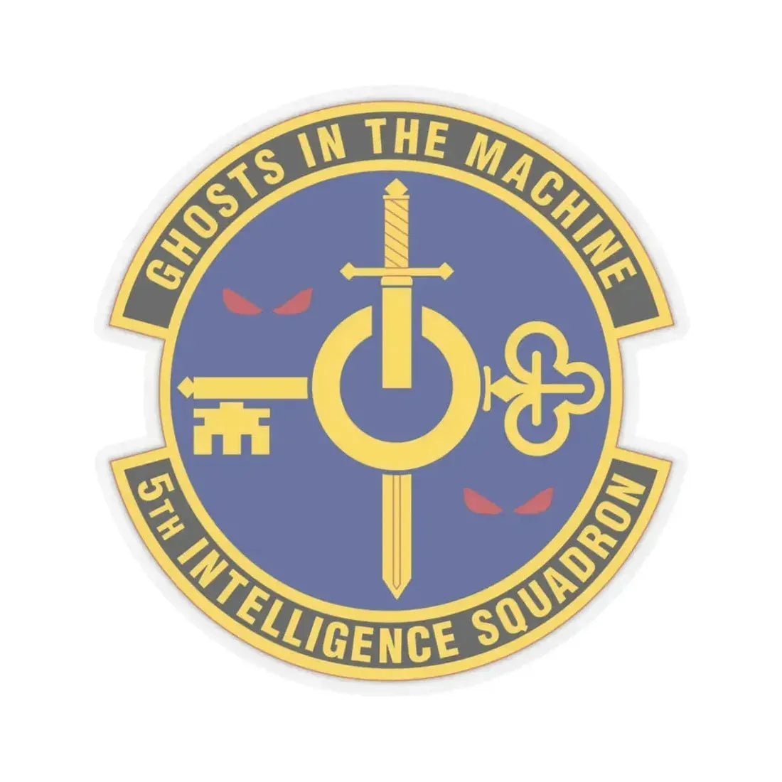 5 Intelligence Squadron ACC (U.S. Air Force) STICKER Vinyl Kiss-Cut Decal 3 Inch Transparent - The Sticker Space