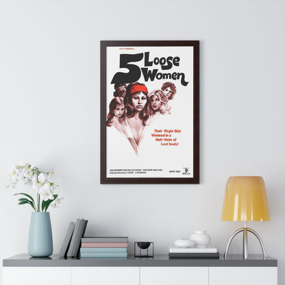 5 LOOSE WOMEN 1974 - Framed Movie Poster-The Sticker Space