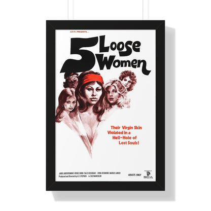 5 LOOSE WOMEN 1974 - Framed Movie Poster-16″ x 24″-The Sticker Space