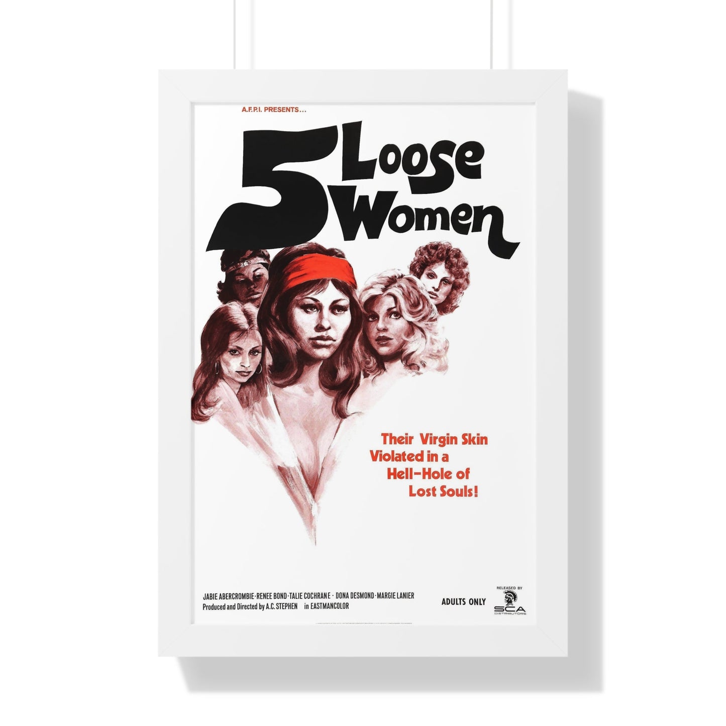 5 LOOSE WOMEN 1974 - Framed Movie Poster-16″ x 24″-The Sticker Space