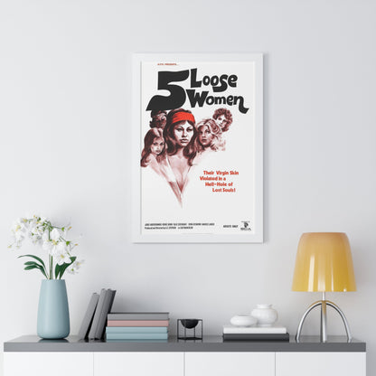 5 LOOSE WOMEN 1974 - Framed Movie Poster-The Sticker Space