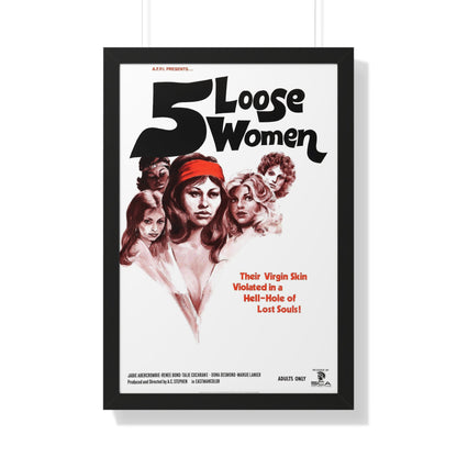 5 LOOSE WOMEN 1974 - Framed Movie Poster-20" x 30"-The Sticker Space