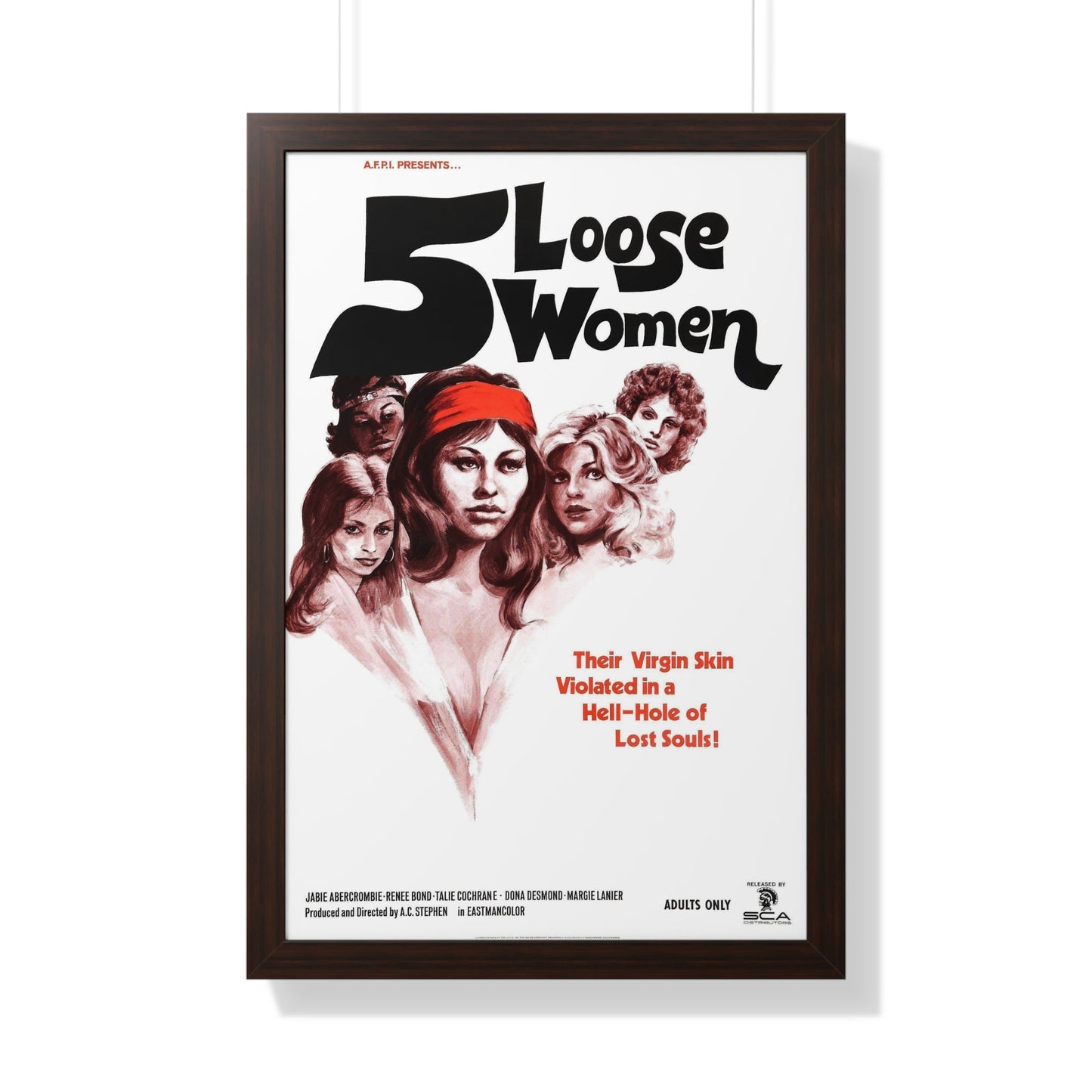 5 LOOSE WOMEN 1974 - Framed Movie Poster-20" x 30"-The Sticker Space