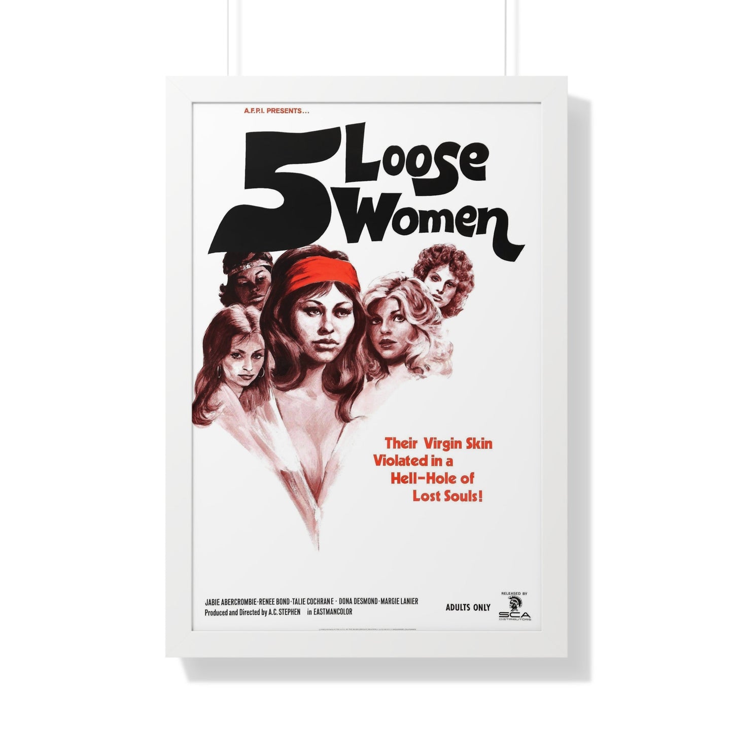 5 LOOSE WOMEN 1974 - Framed Movie Poster-20" x 30"-The Sticker Space