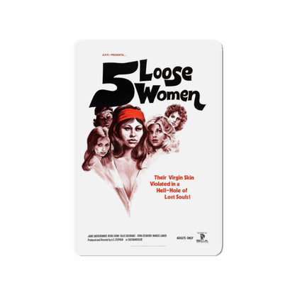 5 LOOSE WOMEN 1974 Movie Poster - Die-Cut Magnet-3" x 3"-The Sticker Space