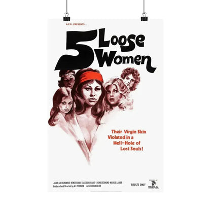 5 LOOSE WOMEN 1974 - Paper Movie Poster 12″ x 18″ Matte - The Sticker Space