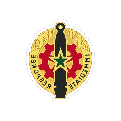 5 Maintenance Battalion (U.S. Army) REVERSE PRINT Transparent Die-Cut STICKER 4 Inch Die-Cut Transparent - The Sticker Space