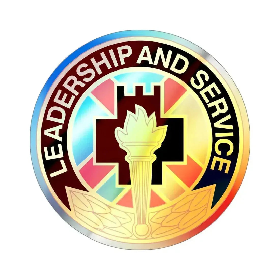 5 Medical Brigade (U.S. Army) Holographic STICKER Die-Cut Vinyl Decal 4 Inch Holographic - The Sticker Space