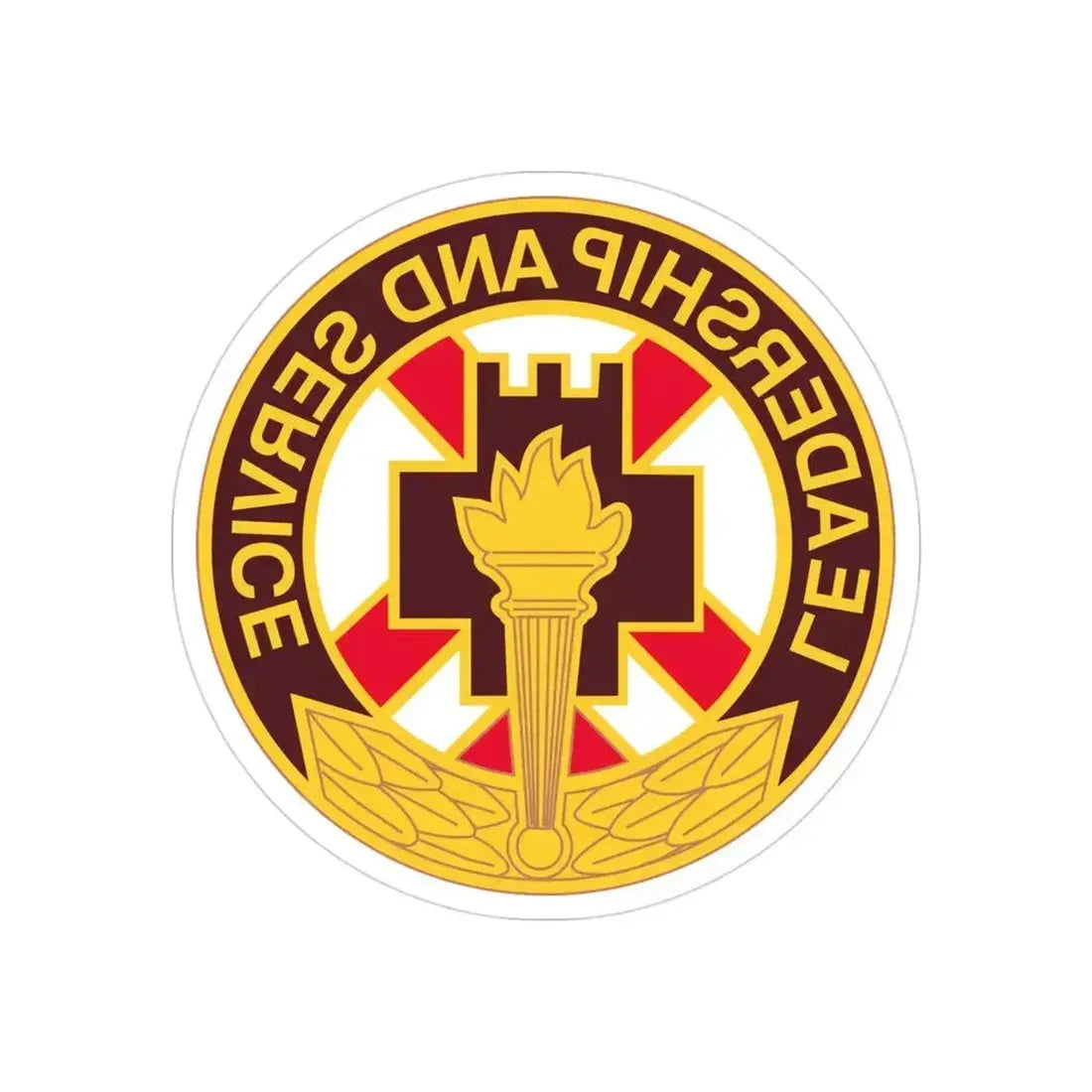 5 Medical Brigade (U.S. Army) REVERSE PRINT Transparent Die-Cut STICKER 3 Inch Die-Cut Transparent - The Sticker Space