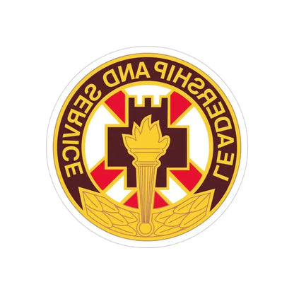 5 Medical Brigade (U.S. Army) REVERSE PRINT Transparent Die-Cut STICKER 4 Inch Die-Cut Transparent - The Sticker Space