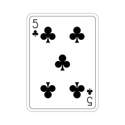 5 of Clubs Playing Card STICKER Vinyl Die-Cut Decal 6 Inch - The Sticker Space