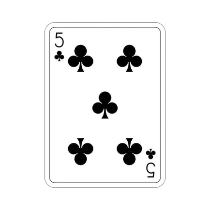 5 of Clubs Playing Card STICKER Vinyl Die-Cut Decal - The Sticker Space