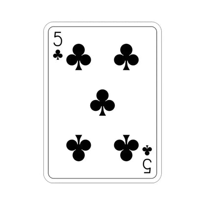 5 of Clubs Playing Card STICKER Vinyl Die-Cut Decal - The Sticker Space