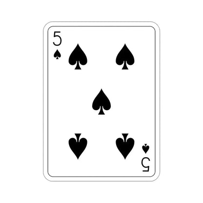 5 of Spades Playing Card STICKER Vinyl Die-Cut Decal 5 Inch - The Sticker Space