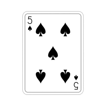 5 of Spades Playing Card STICKER Vinyl Die-Cut Decal 5 Inch - The Sticker Space