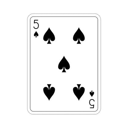 5 of Spades Playing Card STICKER Vinyl Die-Cut Decal 6 Inch - The Sticker Space