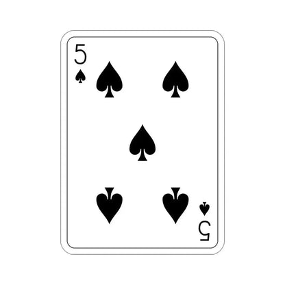 5 of Spades Playing Card STICKER Vinyl Die-Cut Decal - The Sticker Space