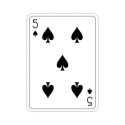 5 of Spades Playing Card STICKER Vinyl Die-Cut Decal - The Sticker Space