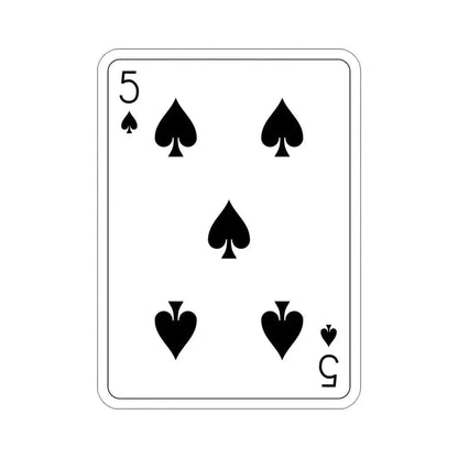 5 of Spades Playing Card STICKER Vinyl Die-Cut Decal - The Sticker Space
