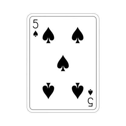 5 of Spades Playing Card STICKER Vinyl Die-Cut Decal - The Sticker Space