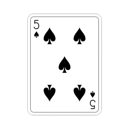 5 of Spades Playing Card STICKER Vinyl Die-Cut Decal - The Sticker Space