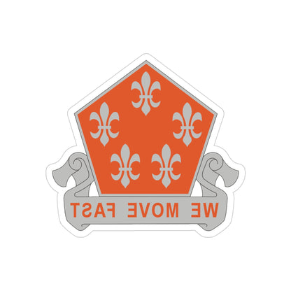 5 Signal Battalion (U.S. Army) REVERSE PRINT Transparent STICKER-4" × 4"-The Sticker Space