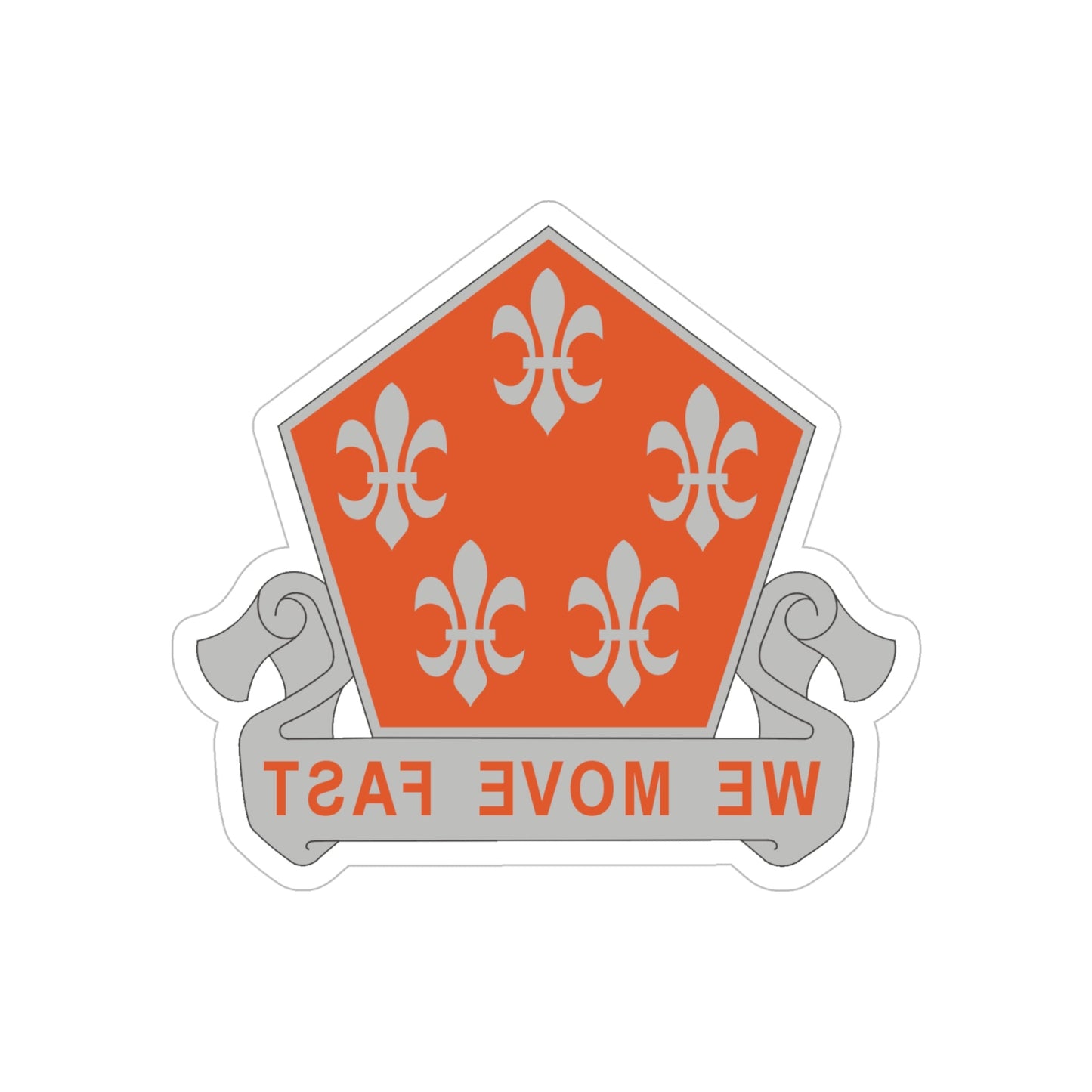 5 Signal Battalion (U.S. Army) REVERSE PRINT Transparent STICKER-5" × 5"-The Sticker Space