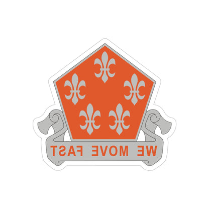 5 Signal Battalion (U.S. Army) REVERSE PRINT Transparent STICKER-5" × 5"-The Sticker Space