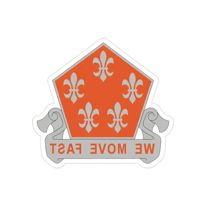 5 Signal Battalion (U.S. Army) REVERSE PRINT Transparent Die-Cut STICKER 3 Inch Die-Cut Transparent - The Sticker Space