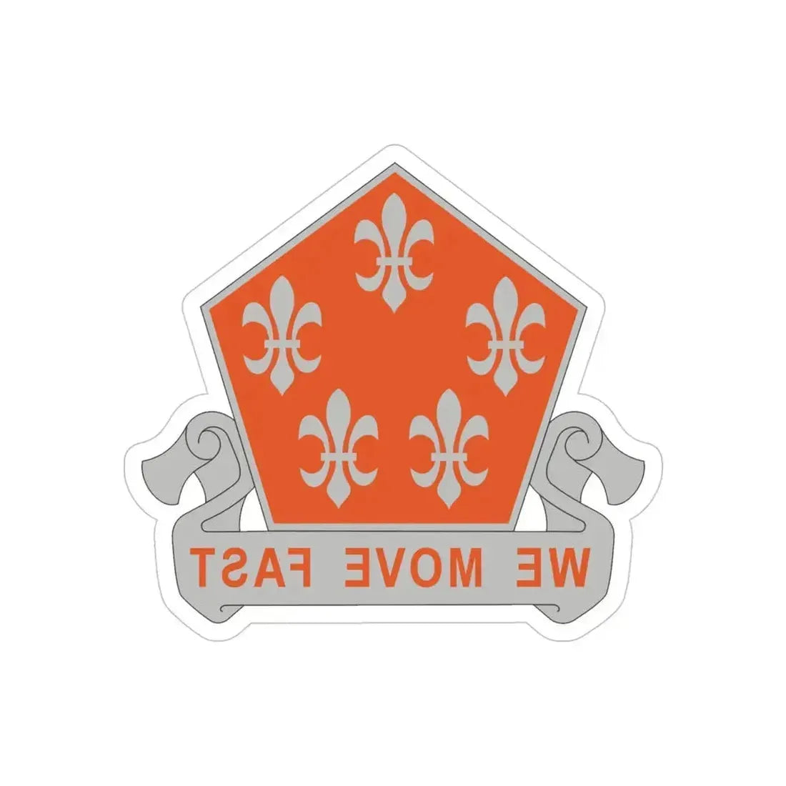 5 Signal Battalion (U.S. Army) REVERSE PRINT Transparent Die-Cut STICKER 4 Inch Die-Cut Transparent - The Sticker Space