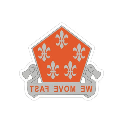 5 Signal Battalion (U.S. Army) REVERSE PRINT Transparent Die-Cut STICKER 4 Inch Die-Cut Transparent - The Sticker Space