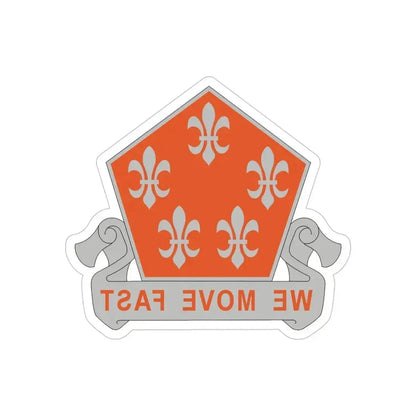 5 Signal Battalion (U.S. Army) REVERSE PRINT Transparent Die-Cut STICKER 5 Inch Die-Cut Transparent - The Sticker Space