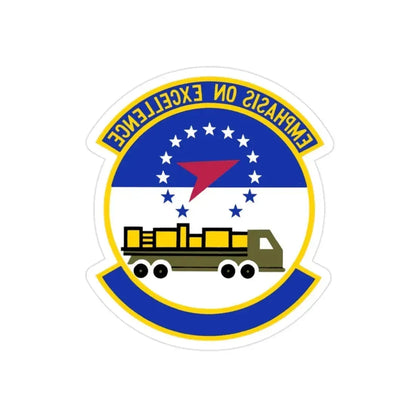 50 Aerial Port Squadron AFRC (U.S. Air Force) REVERSE PRINT Transparent Die-Cut STICKER - The Sticker Space