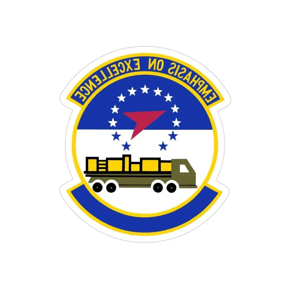 50 Aerial Port Squadron AFRC (U.S. Air Force) REVERSE PRINT Transparent Die-Cut STICKER - The Sticker Space