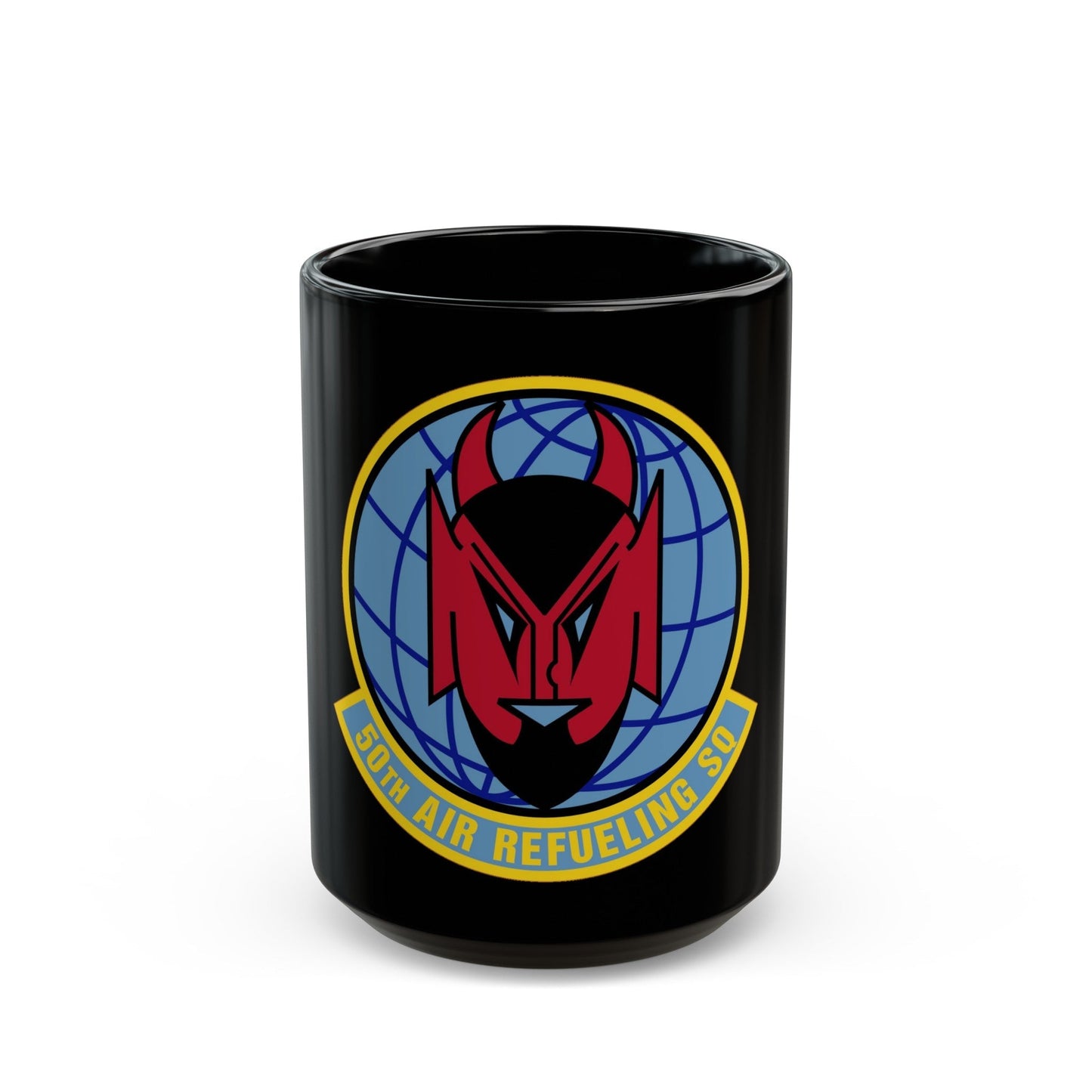 50 Air Refueling Squadron AMC (U.S. Air Force) Black Coffee Mug-15oz-The Sticker Space