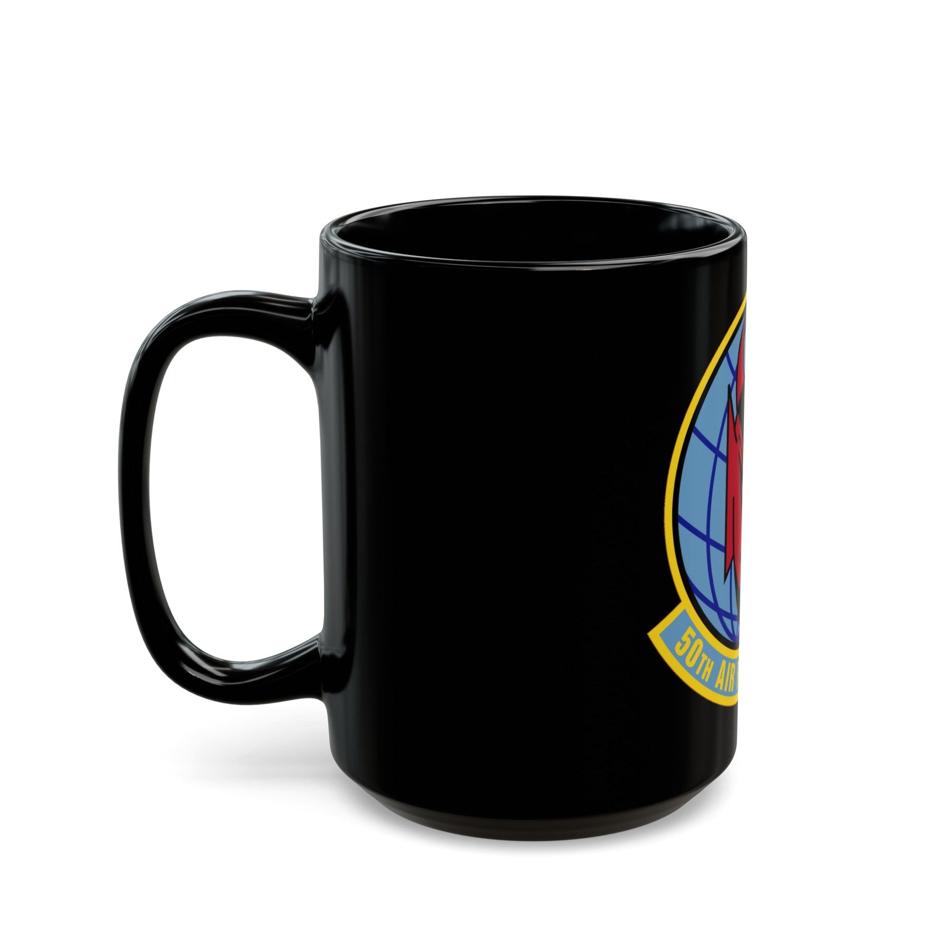 50 Air Refueling Squadron AMC (U.S. Air Force) Black Coffee Mug-The Sticker Space