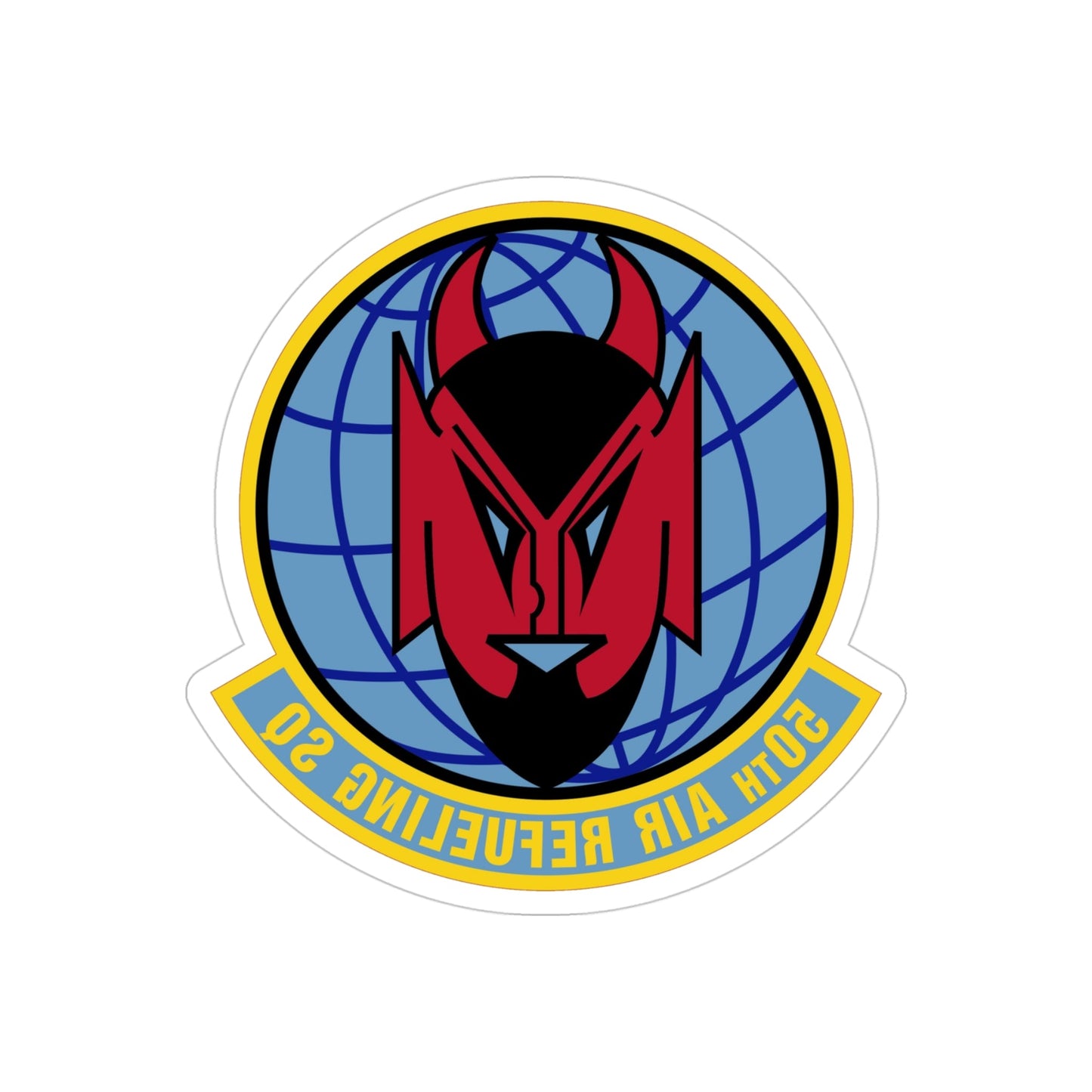 50 Air Refueling Squadron AMC (U.S. Air Force) REVERSE PRINT Transparent STICKER-4 Inch-The Sticker Space