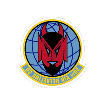 50 Air Refueling Squadron AMC (U.S. Air Force) REVERSE PRINT Transparent STICKER-4 Inch-The Sticker Space