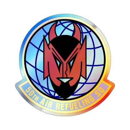50 Air Refueling Squadron AMC (U.S. Air Force) Holographic STICKER Die-Cut Vinyl Decal 5 Inch Holographic - The Sticker Space