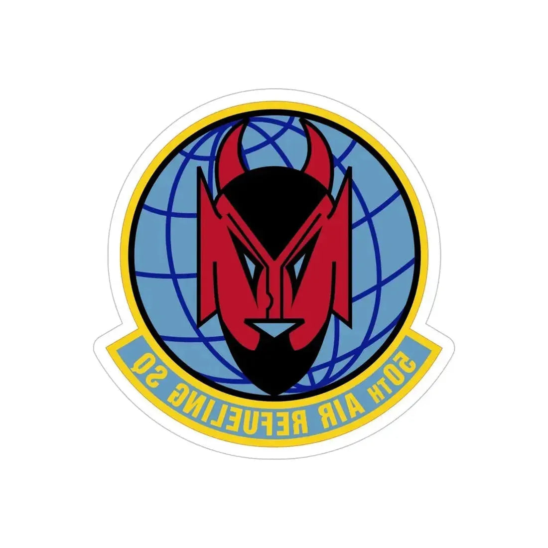 50 Air Refueling Squadron AMC (U.S. Air Force) REVERSE PRINT Transparent Die-Cut STICKER - The Sticker Space